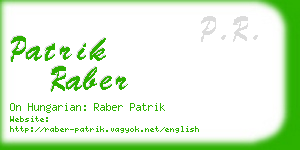 patrik raber business card